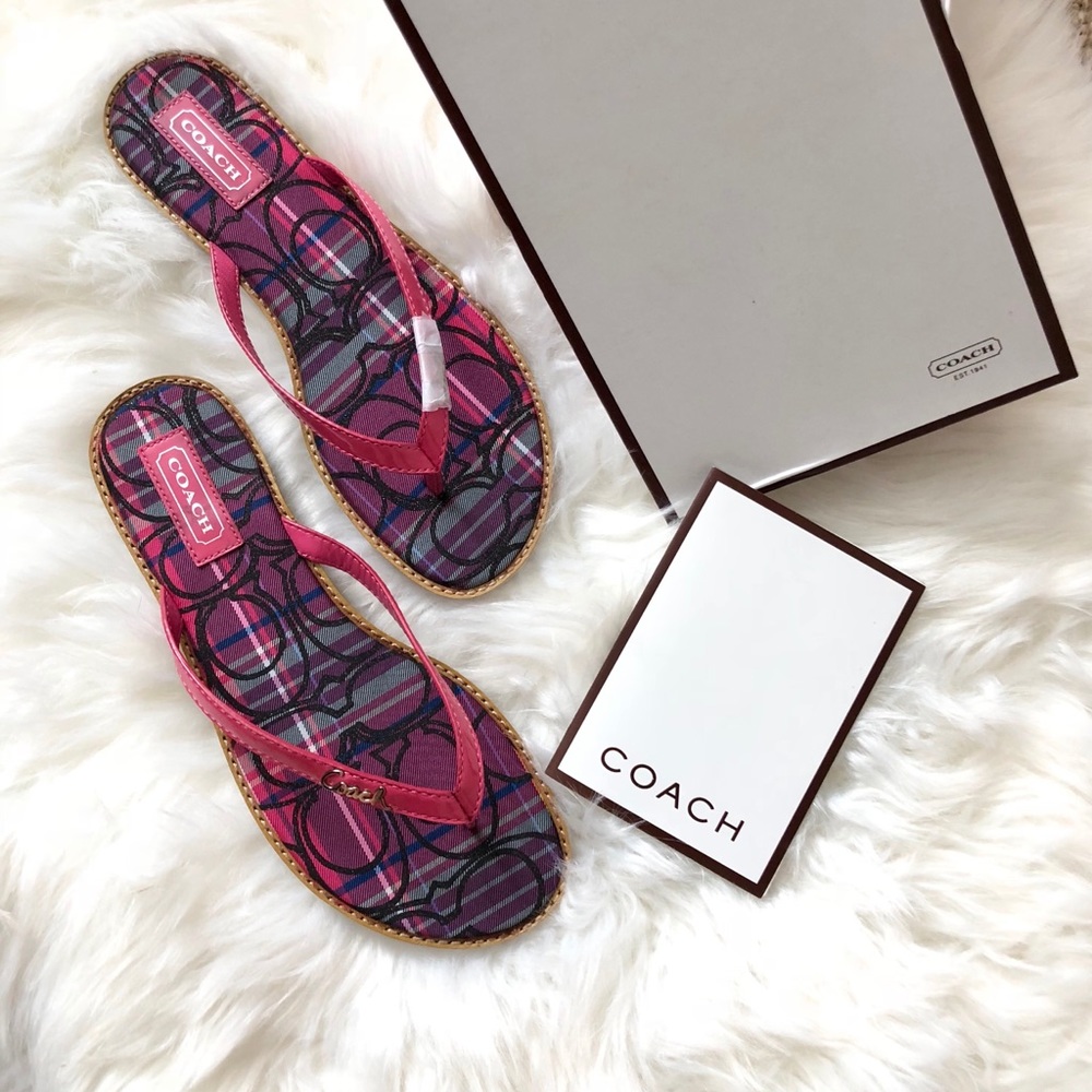 Coach flip flops sandals 💕